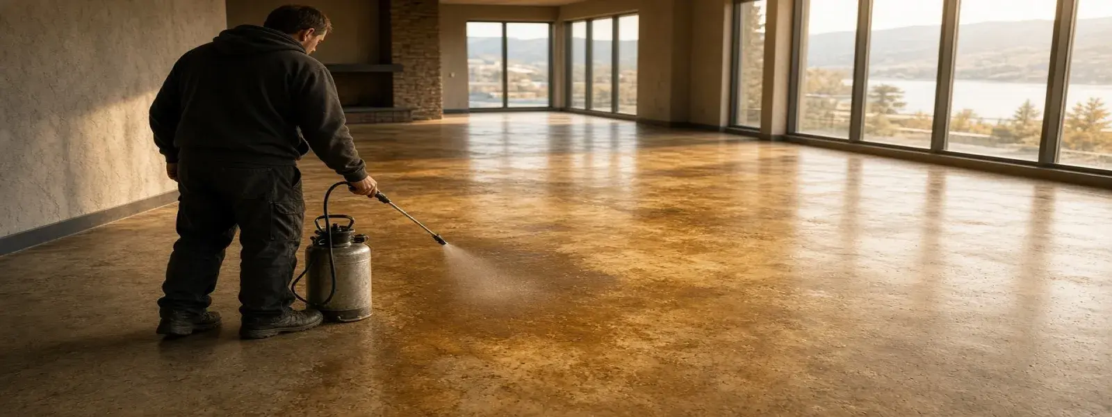 Concrete Staining & Acid Dyeing in Kelowna